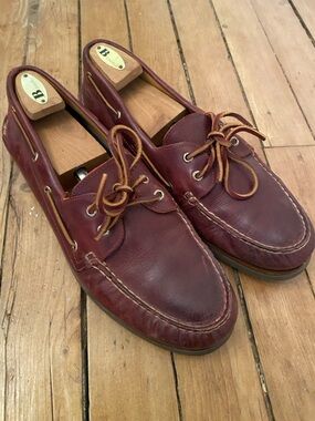 Sperry Gold Cup Men's Leather Boat Shoes - Burgundy